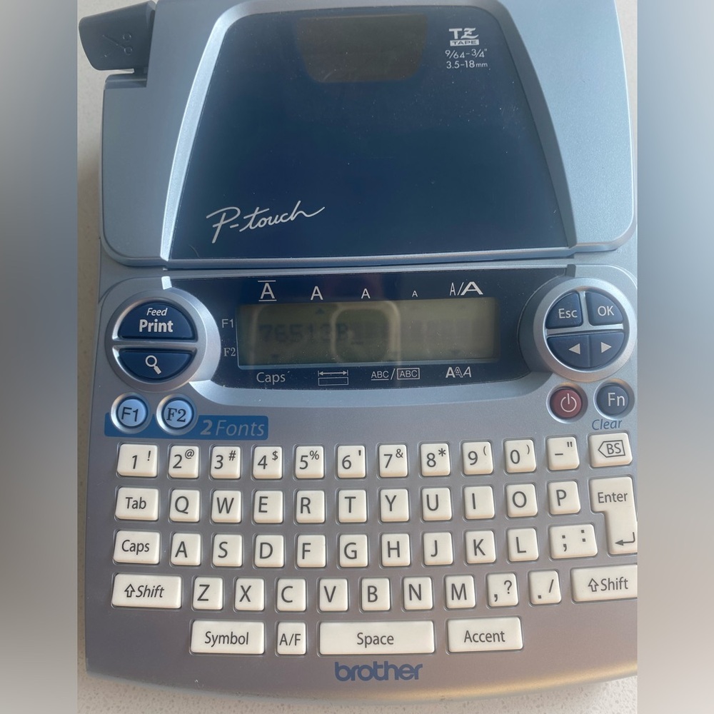 Brother P-Touch Label Printer in Blue and Gray